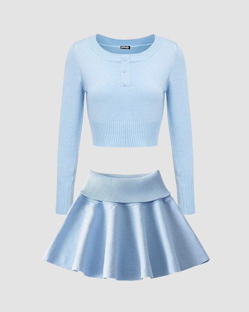 Angelsalt Sweater and Skirt Coord Set