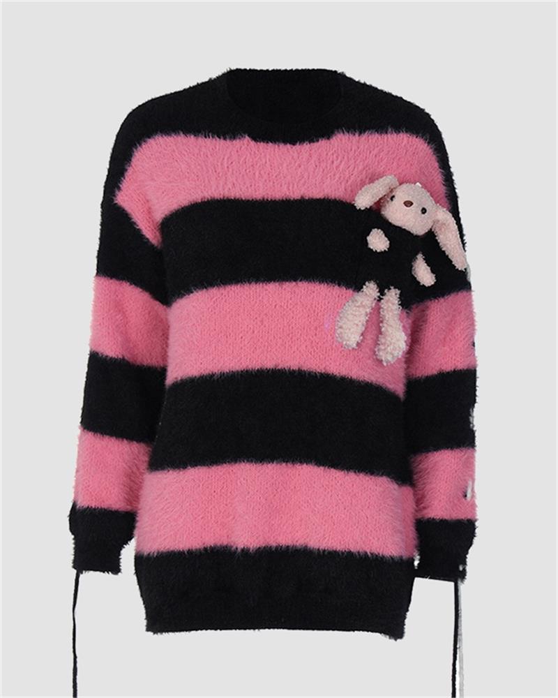 Scourge Bunny Pin Stripe Sweater