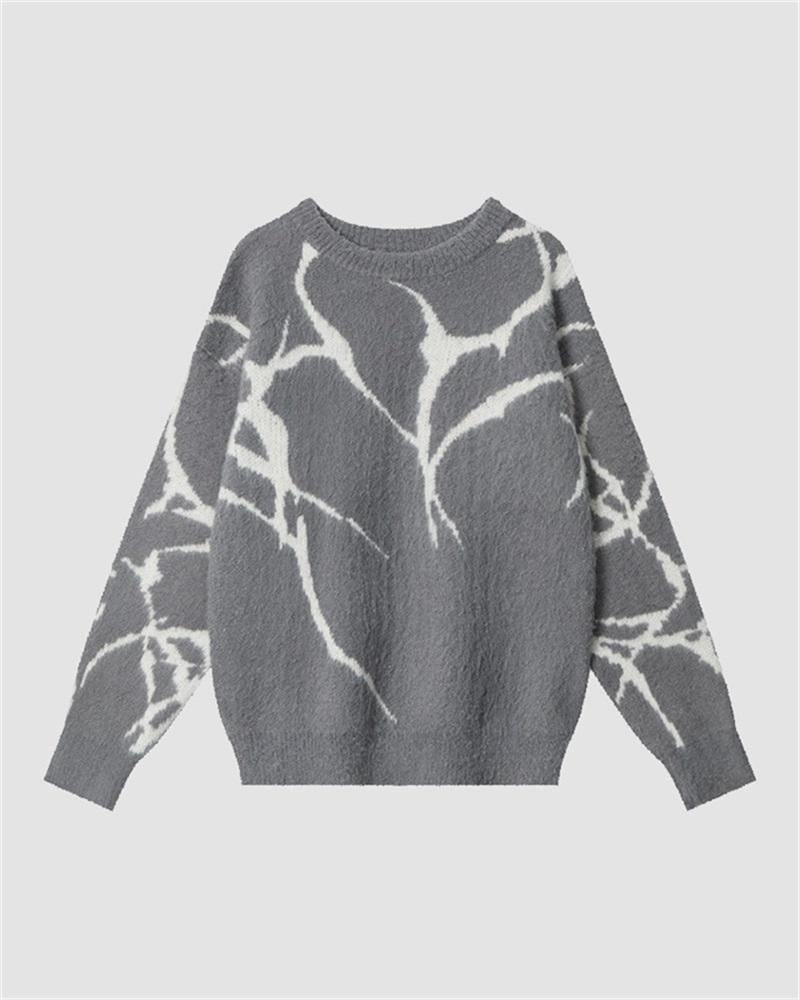 Cracked Irregular Line Sweater