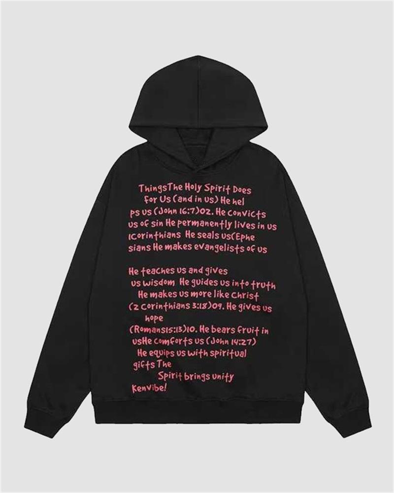 Retro Letter Print Hoodie