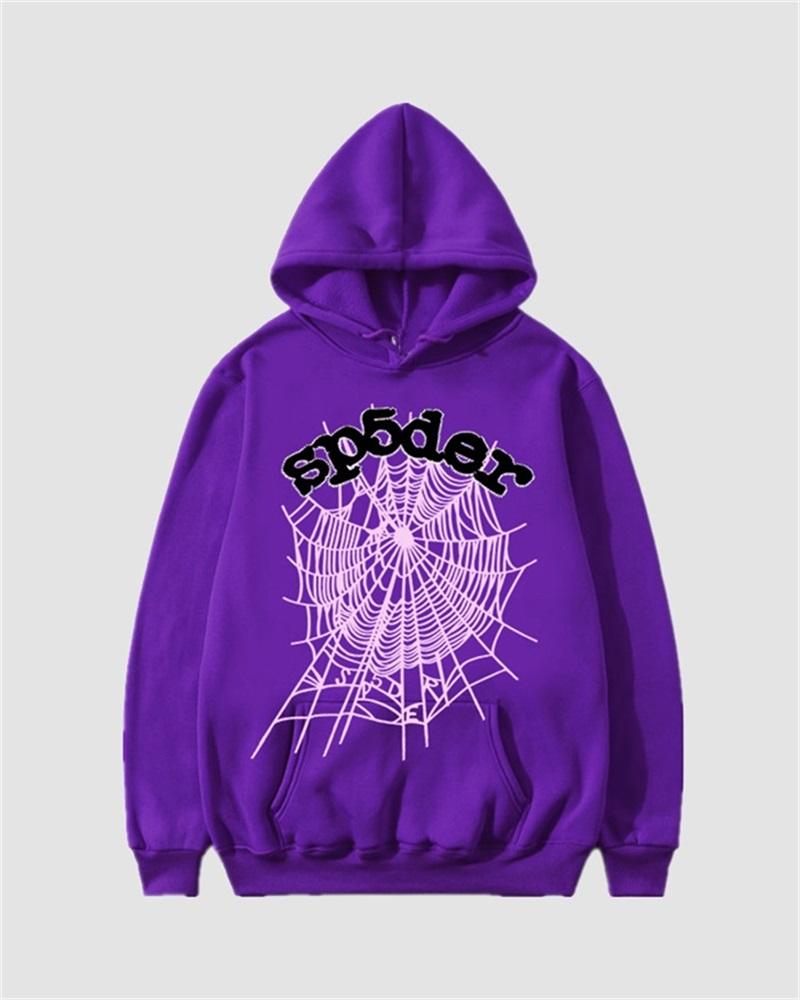 Letter Spider Print Hoodie