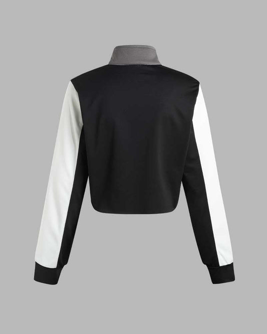 I Am Sure Cropped Racer Jacket