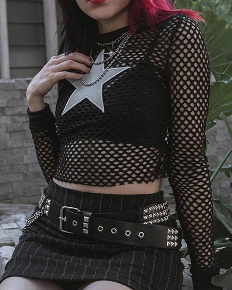 Rockgue Star Mesh Top