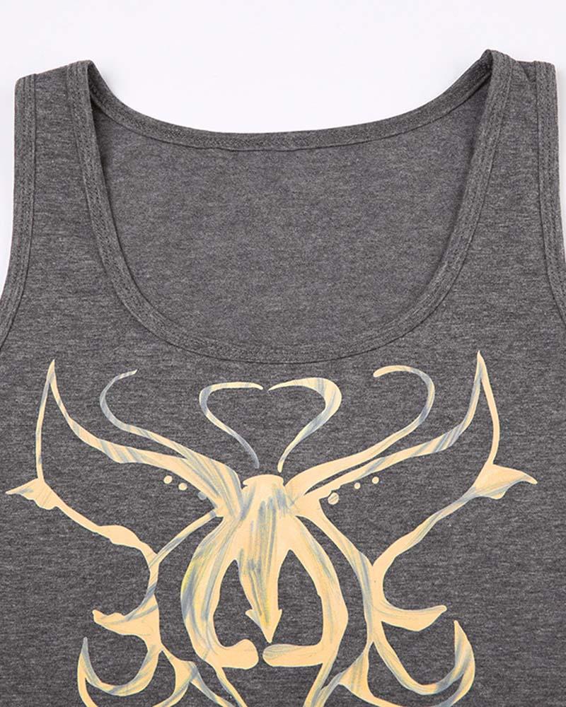 Burnt Butterfly Graphic Tank Top