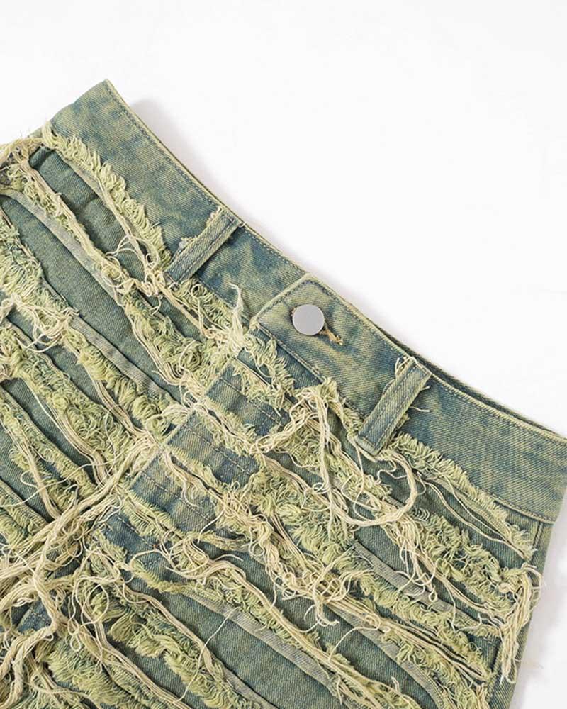 Rip-off Denim Skirt