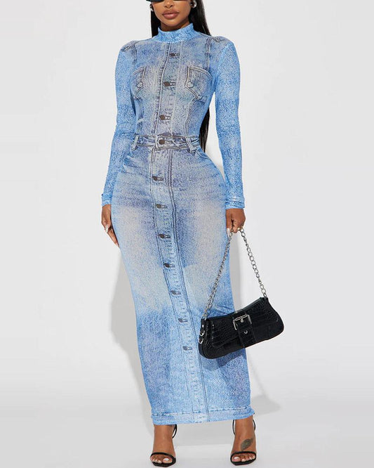 Copy Of Denim Maxi Dress