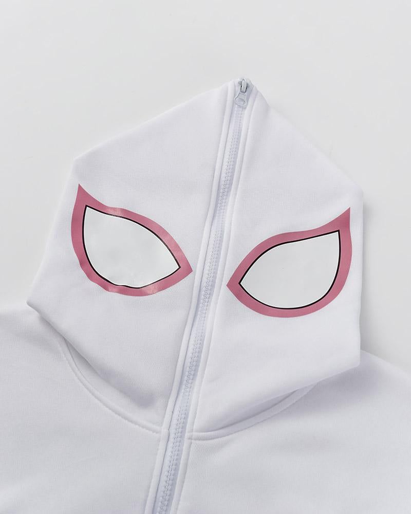 Spider Print Street Zip Up Hoodie