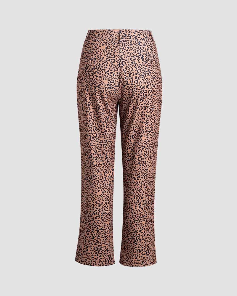 Leopard Prowl Flare Pants