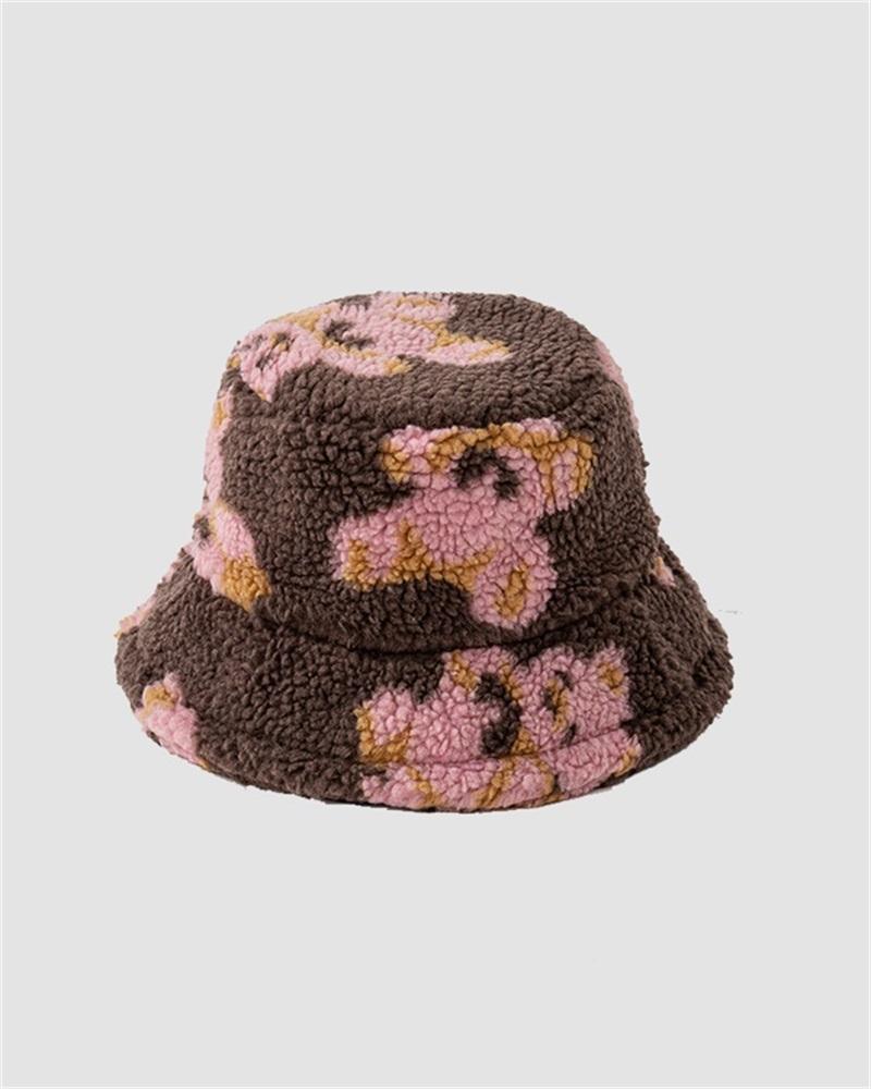 Teddy Bear Fuzzy Bucket Hat