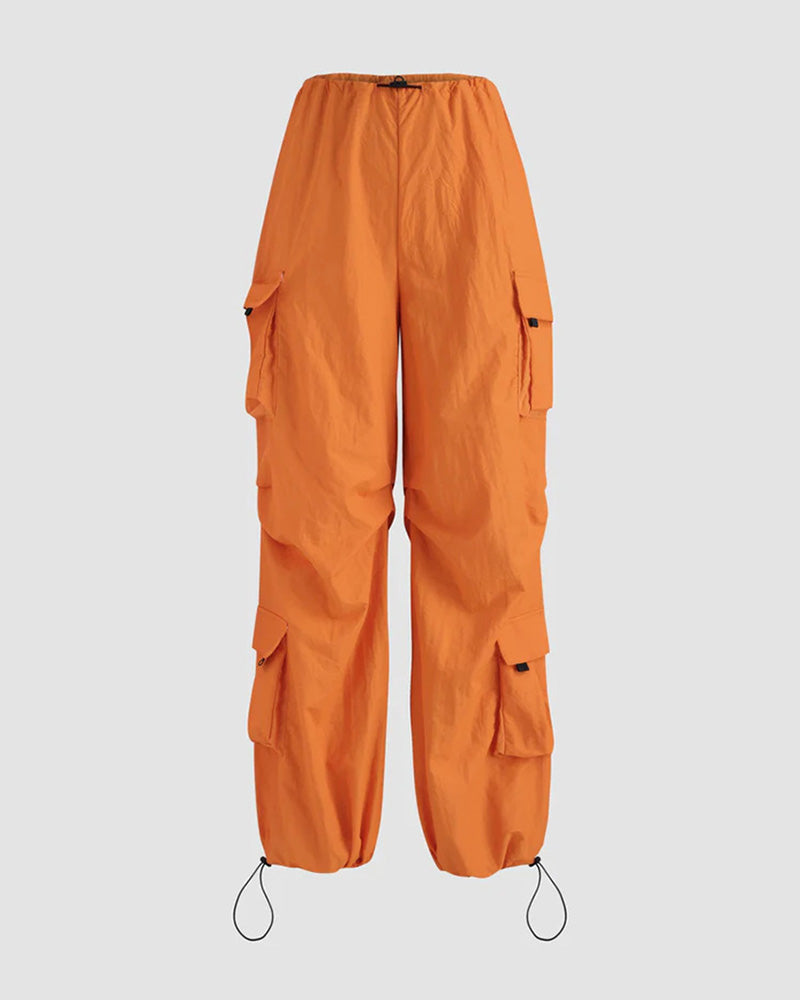 Neon Lights Cargo Drawstring Pants