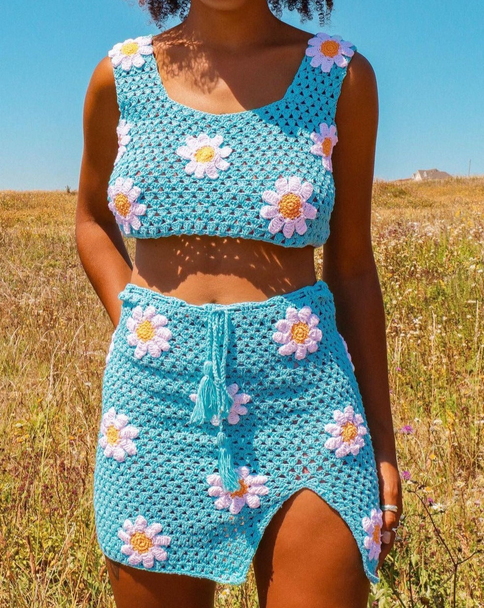 Daisy Blossoms Crochet Coord Set