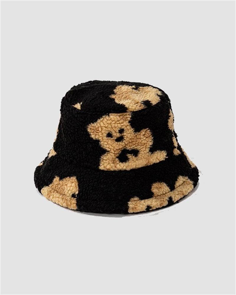 Teddy Bear Fuzzy Bucket Hat