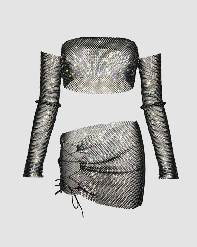 Lost Glitter Coord Set with Gloves