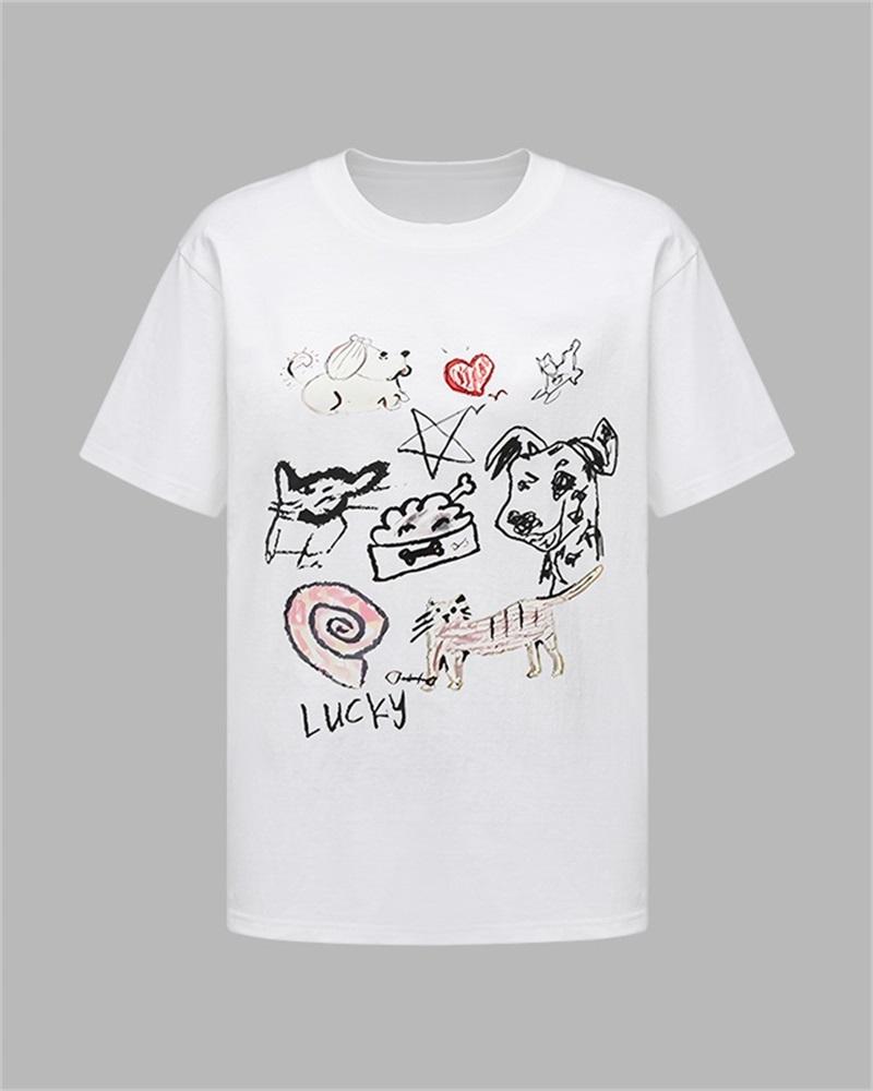 Animal Doodle Oversized T-Shirt