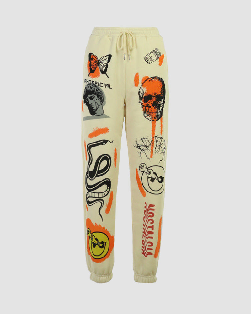 Cartoon Print Sweatpants