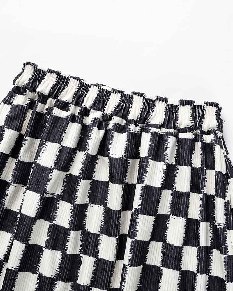 Checkmate Tile Board Maxi Skirt