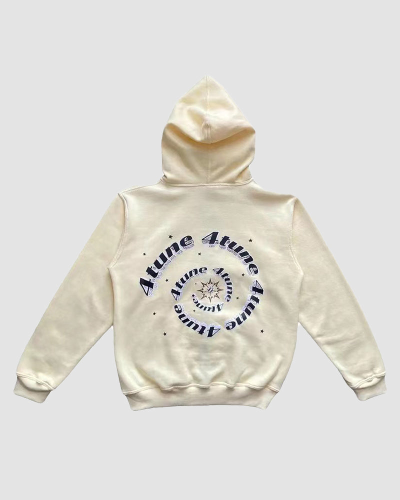 ATUNE Print Zip Up Hoodie