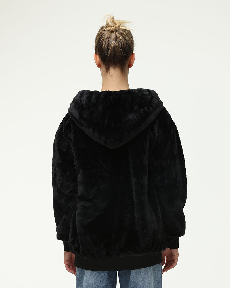 Oversized Teddy Coat with Hood