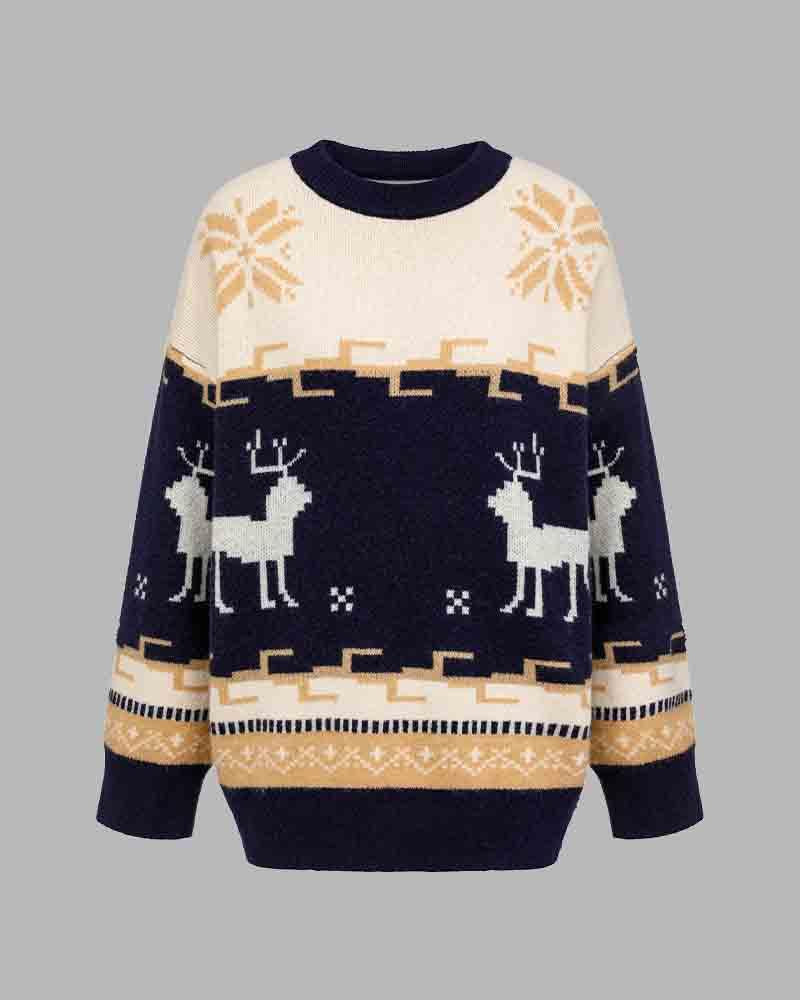 Reindeer Cross Graphic Sweater