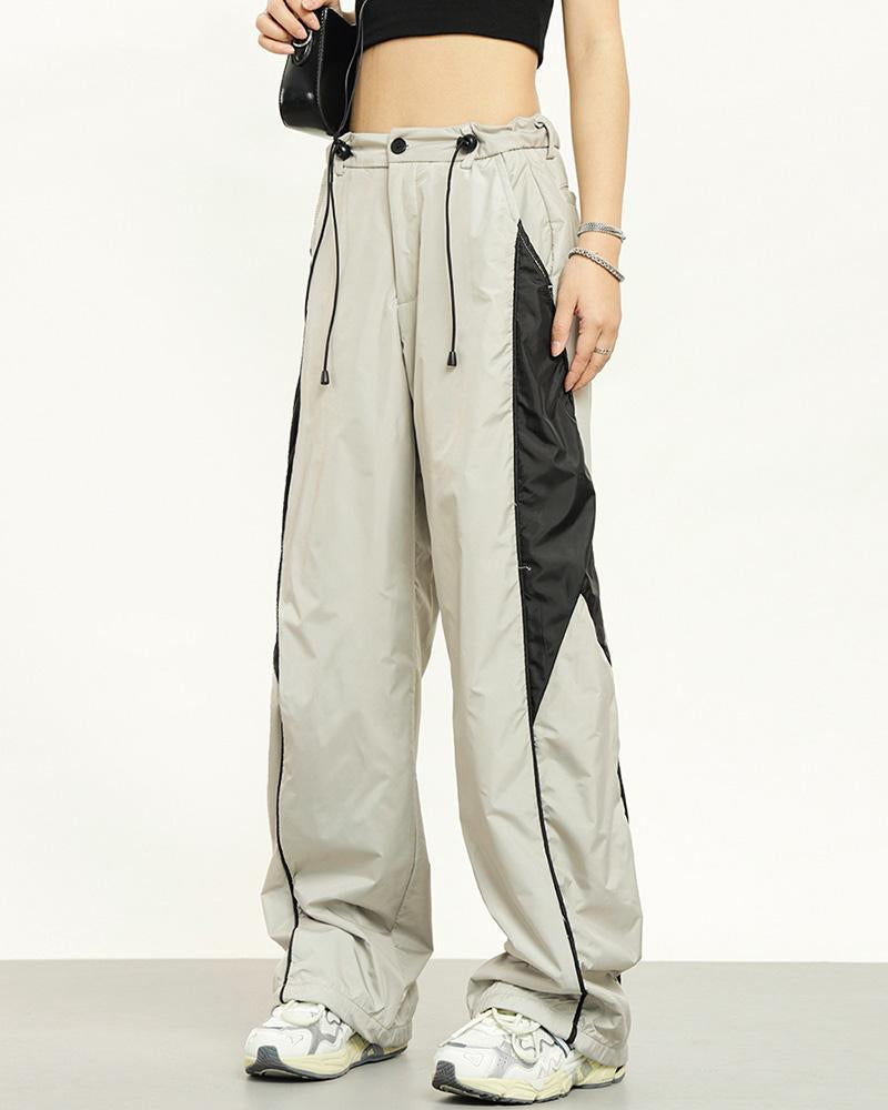 Cryo Contrasting Drawstring Cargo Pants