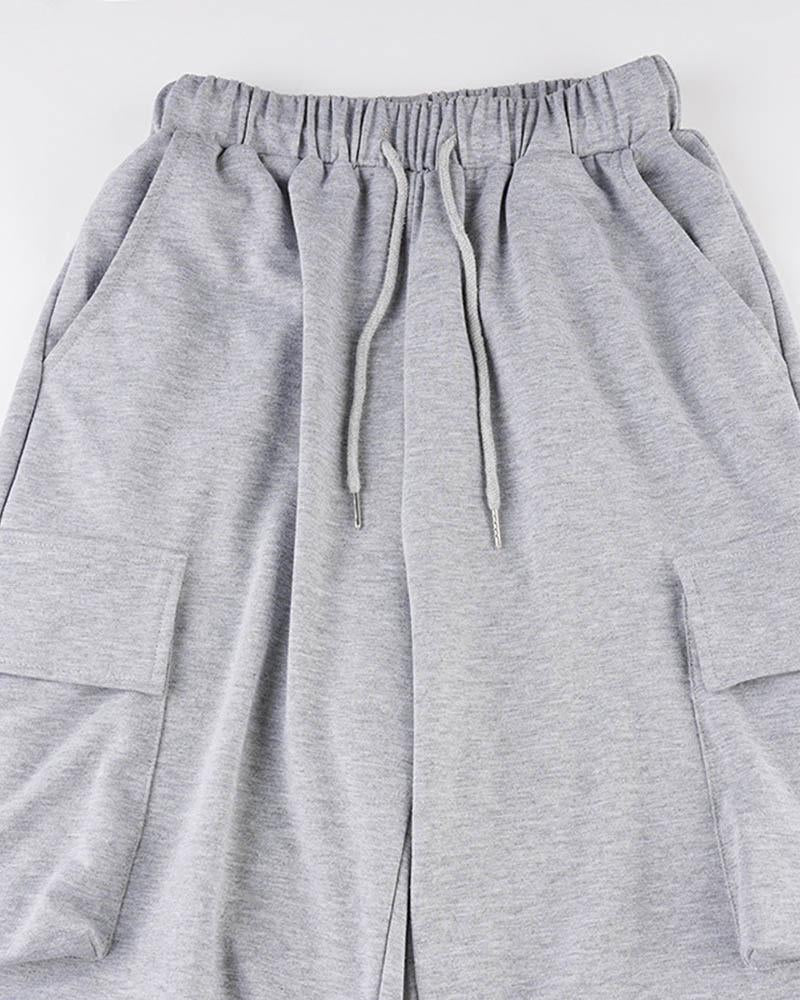 Casual Pleated Cargo Pants