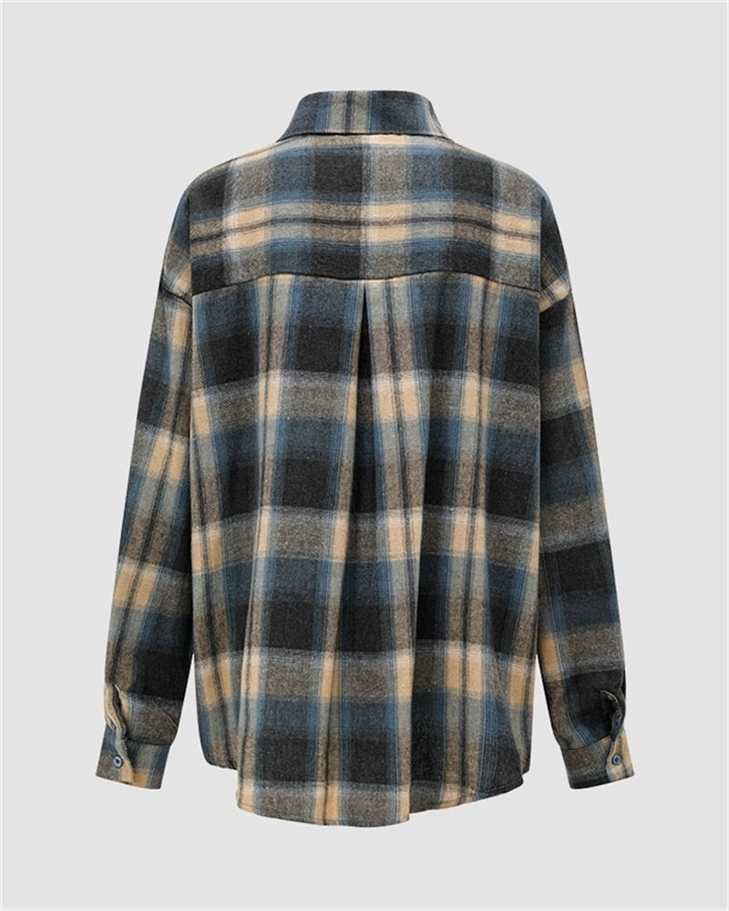 Plaid Pattern Long-Sleeve Shirt