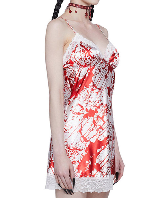 Halloween Bloody Stain Short Dress