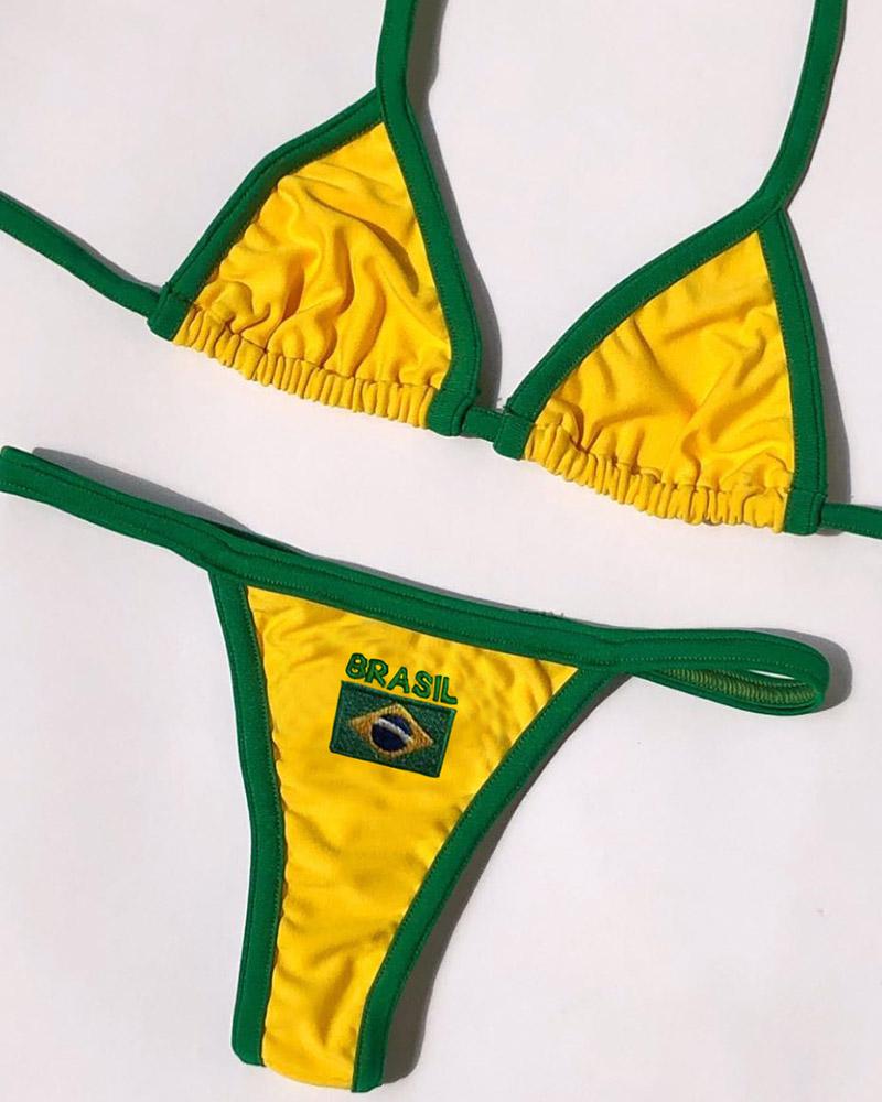 Brazil Contrast Bikini Set