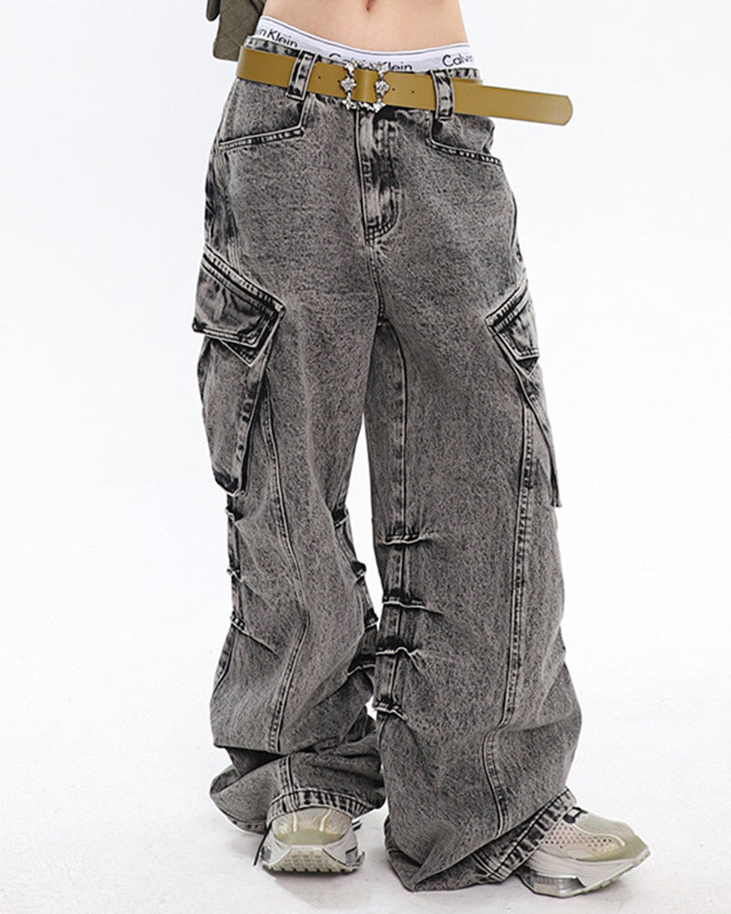 Pocket Stacked Cargo Jeans