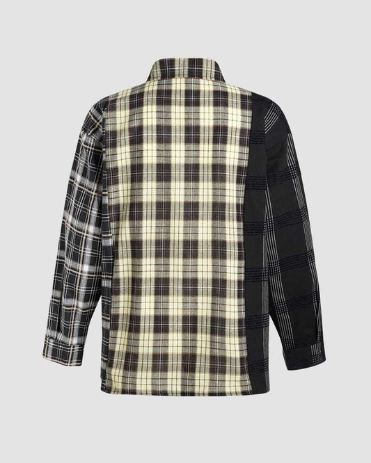 Mantis Grunge Oversized Plaid Shirt