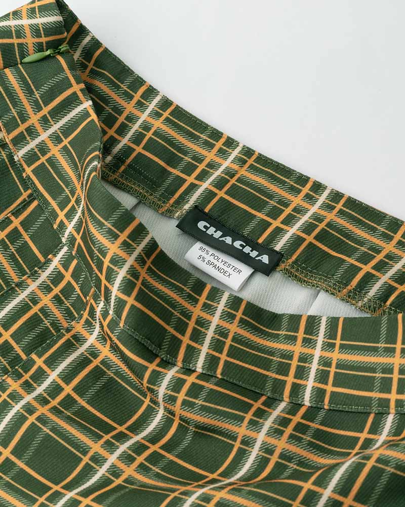 Westgulf Belt Plaid Skirt