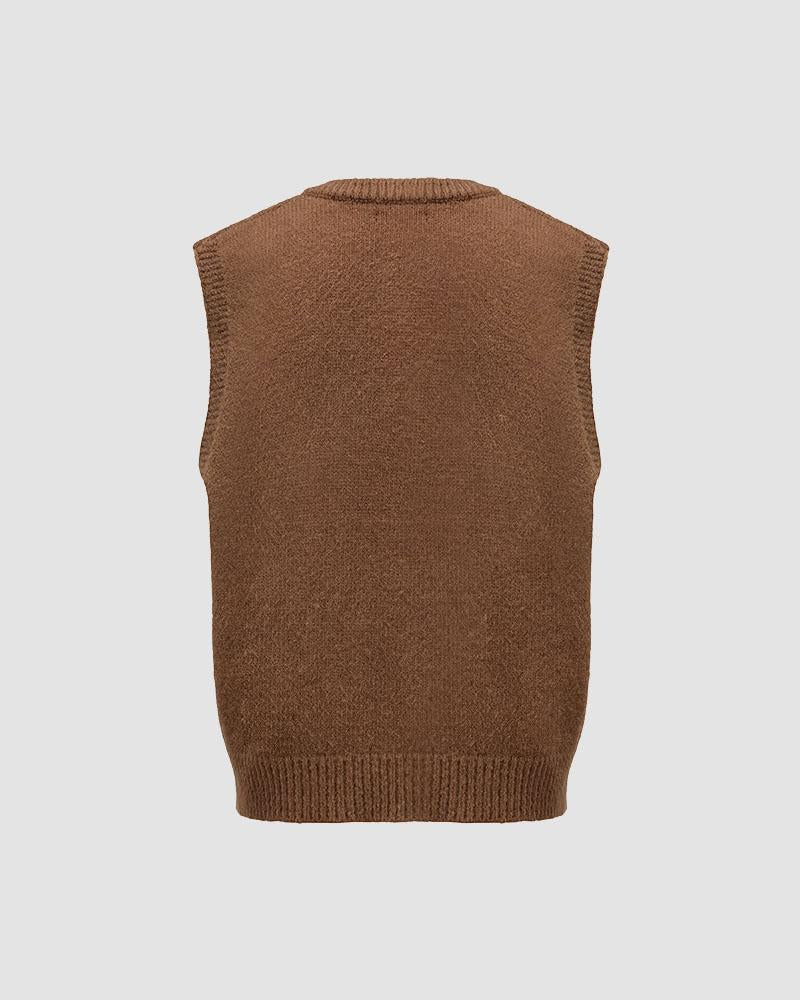 Ocedina Cable Knit Sweater Vest