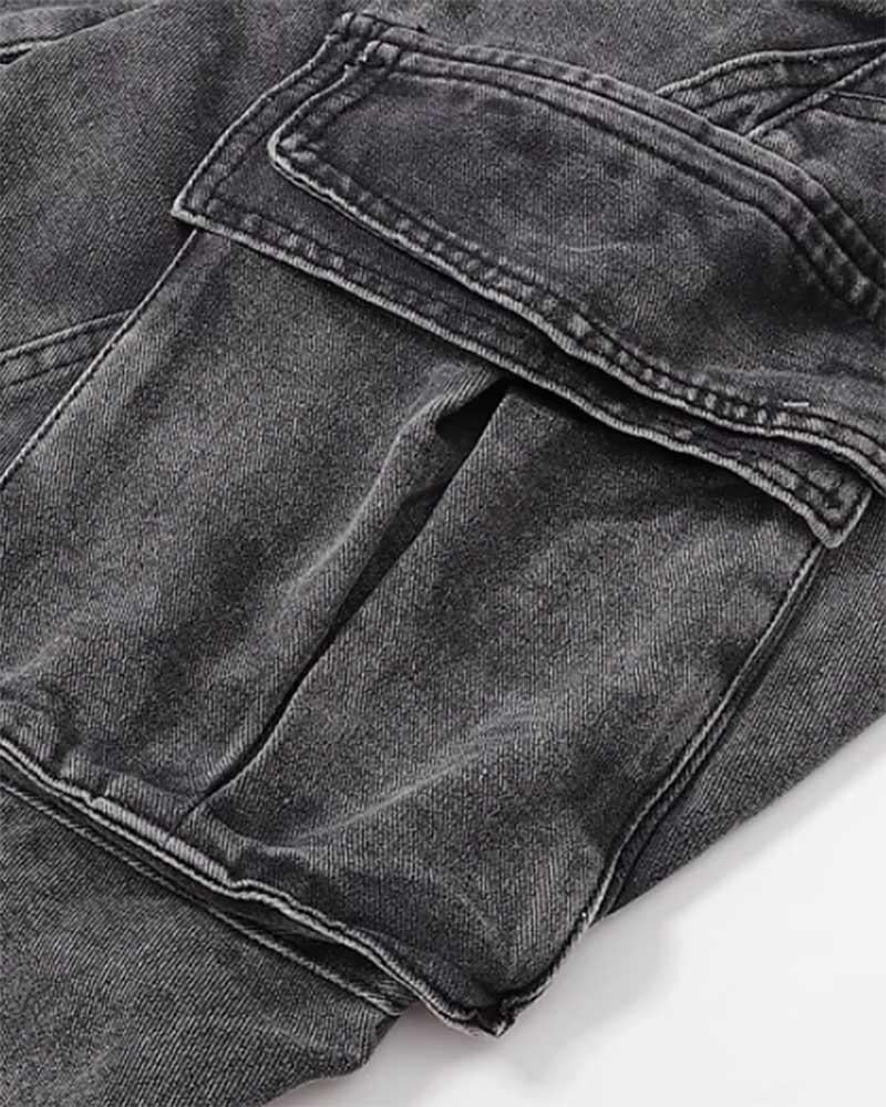 Pocket Stacked Cargo Jeans