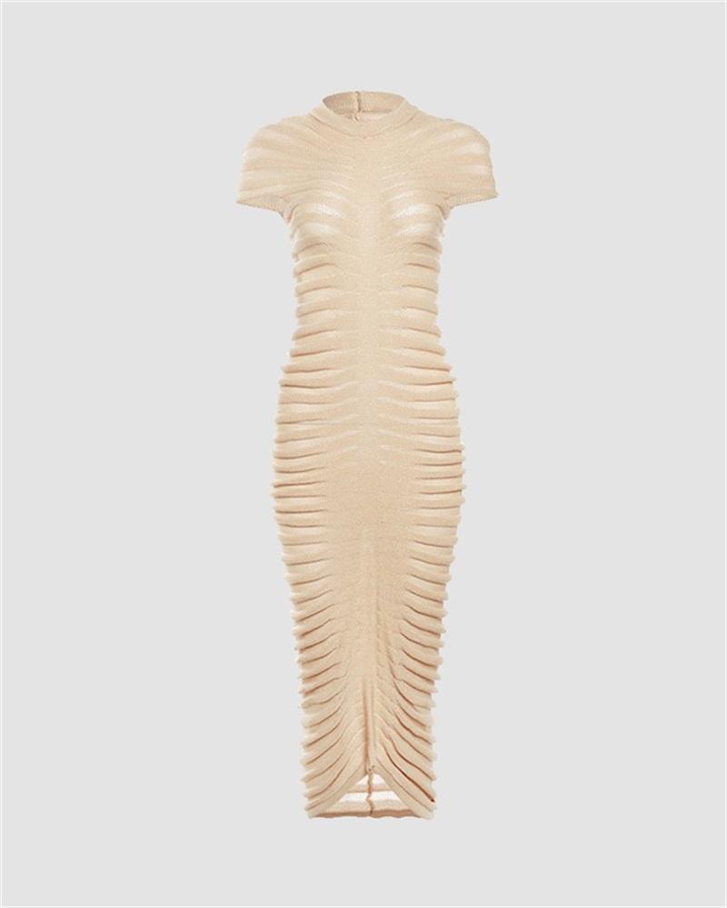 Ruched Bodycon Maxi Dress