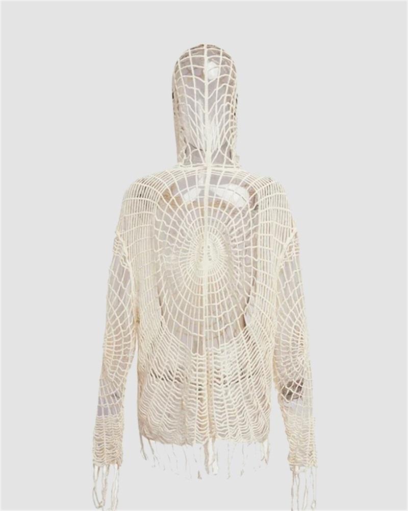 Spider Web Long Sleeve Hoodie