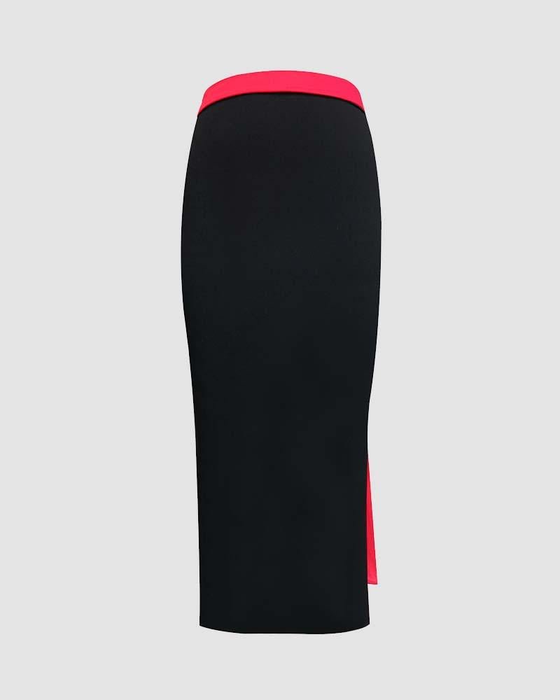 Desree Contrasting Maxi Skirt