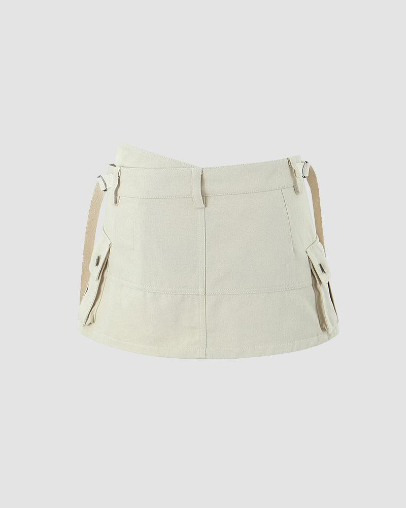 Defied Yeti Asymmetrical Cargo Skirt