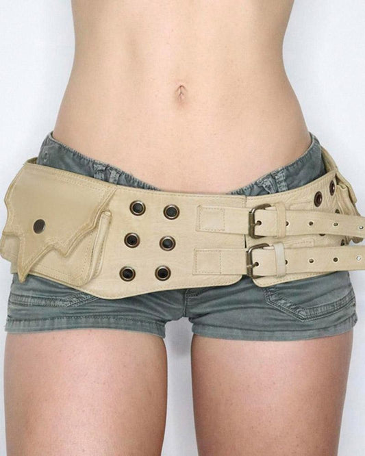 Western Cowboy Style Studded Leather Belt