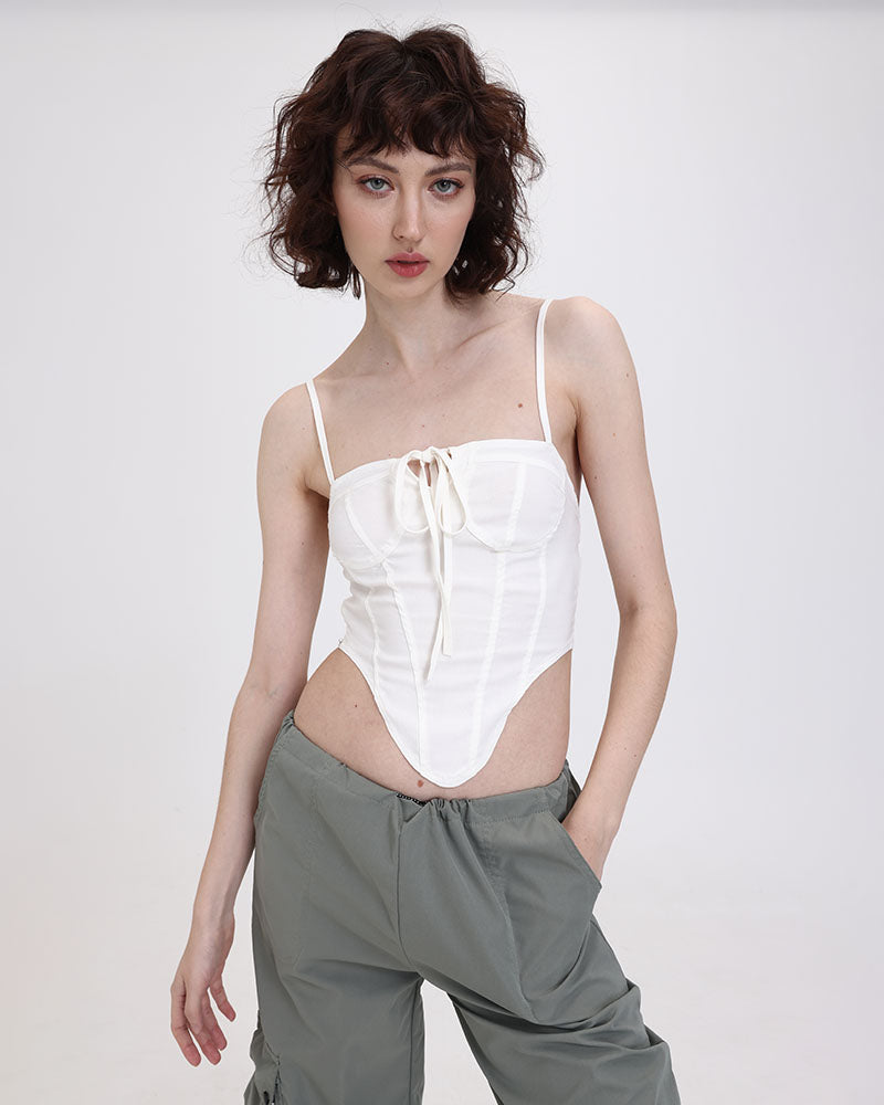 Halter Wishbone Corset Top