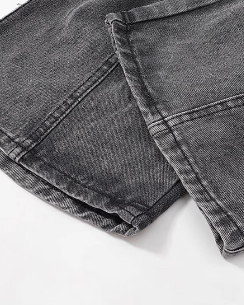 Pocket Stacked Cargo Jeans