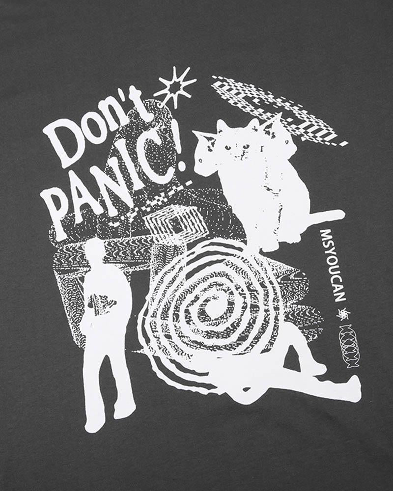 Don't Panic Graphic Oversized Top