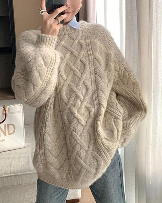 Twist Pullover Oversized Sweater