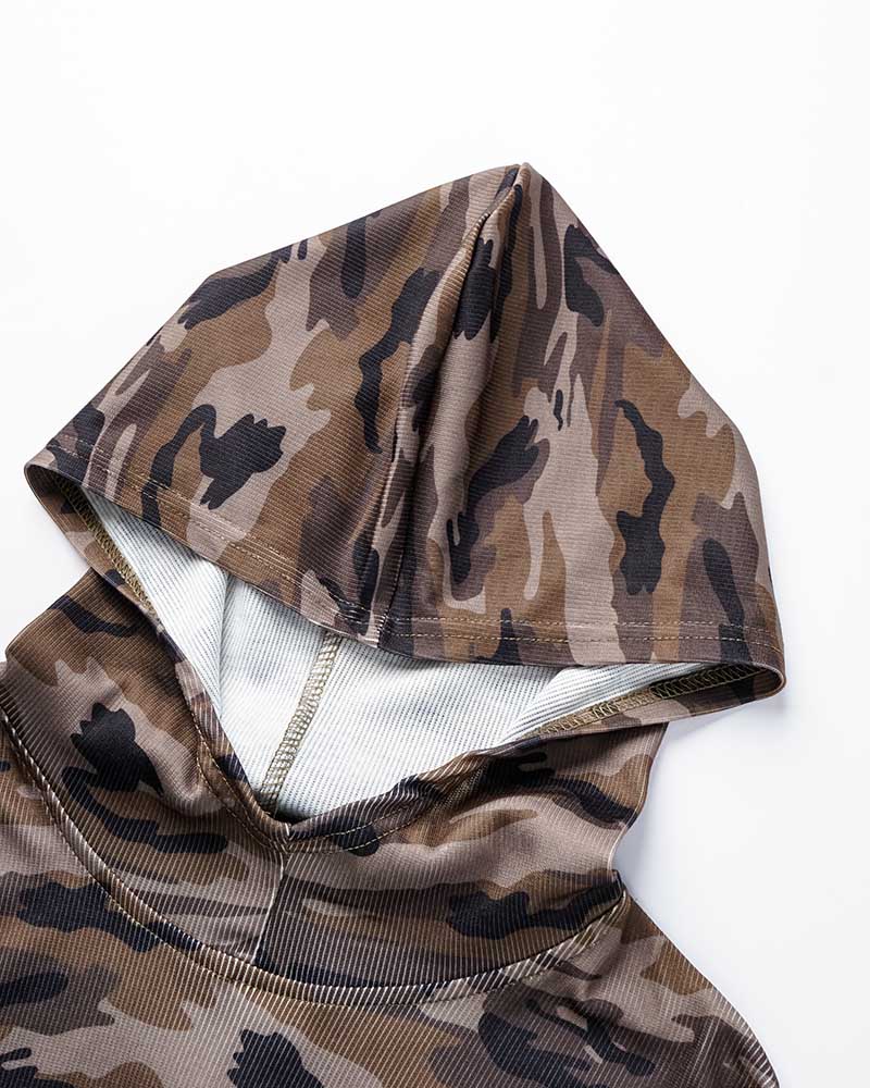 Wilderness Beck Camo Cropped Hoodie