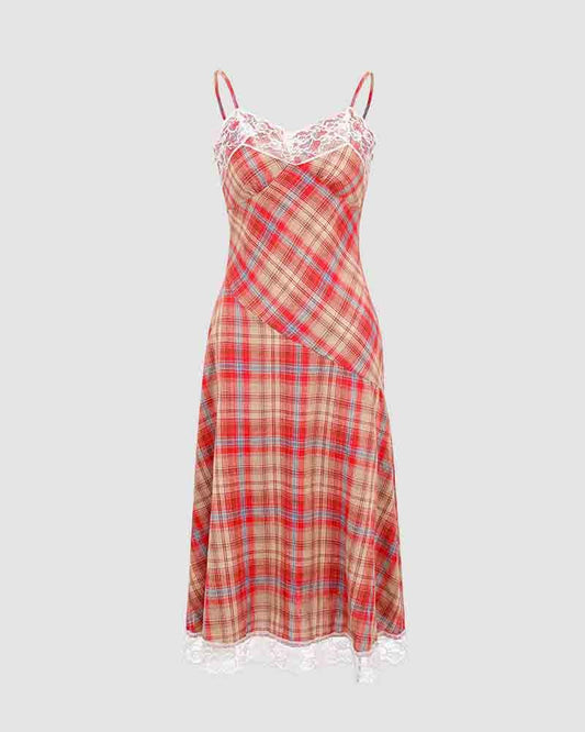 Ruellia Plaid Cami Maxi Dress