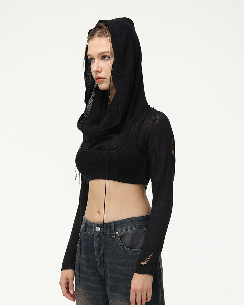 Deserted Wanderer Long Sleeves Knit Hoodie