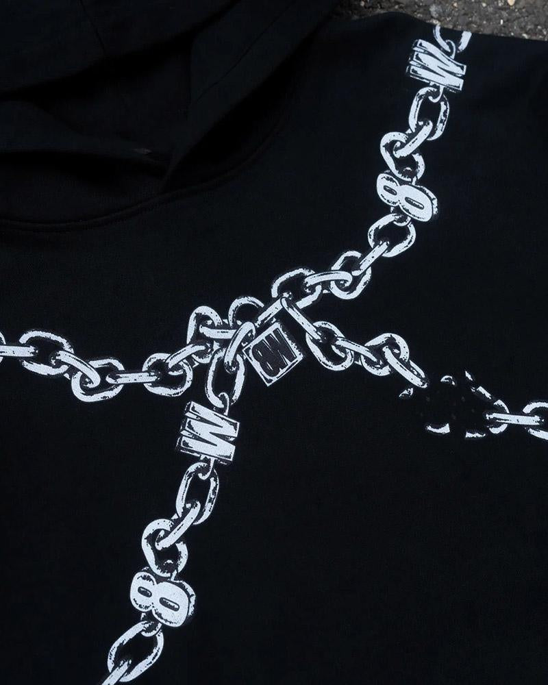 Metal Chain Reflective Hoodie