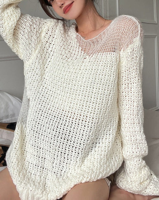 Off-Shoulder Oversized Sweater