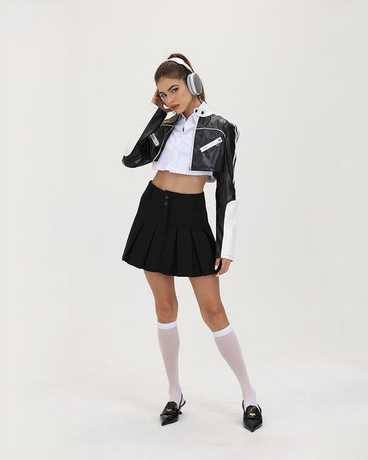 Naive Pleated Mini Skirt