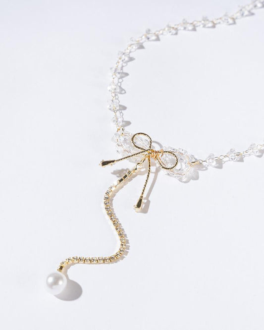 Amaera Bow Diamond Necklace