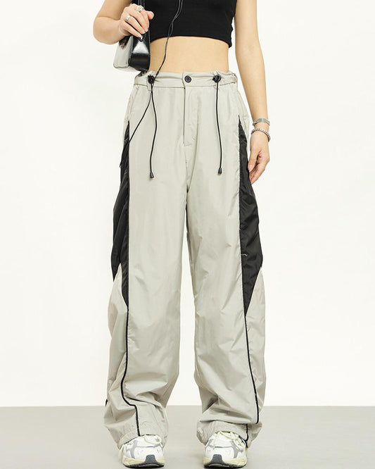 Cryo Contrasting Drawstring Cargo Pants